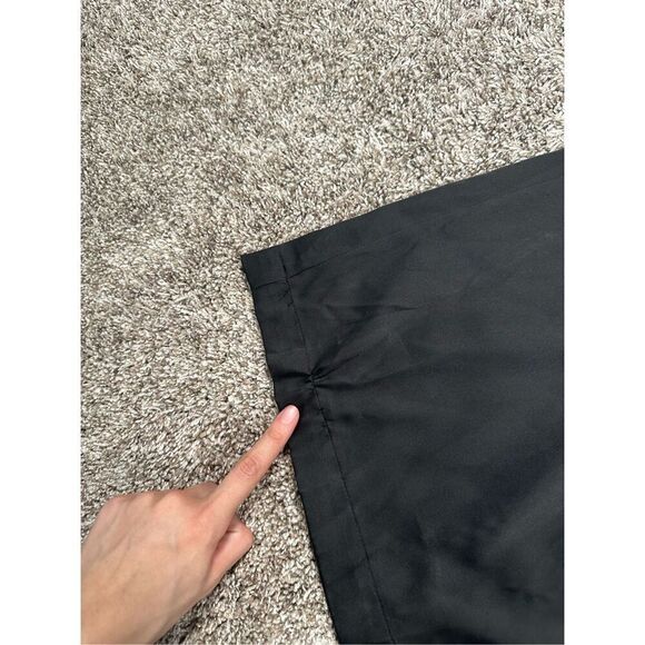 petal + pup black satin wide leg faux wrap jumpsuit silky elegant flowy size XS - Picture 11 of 14